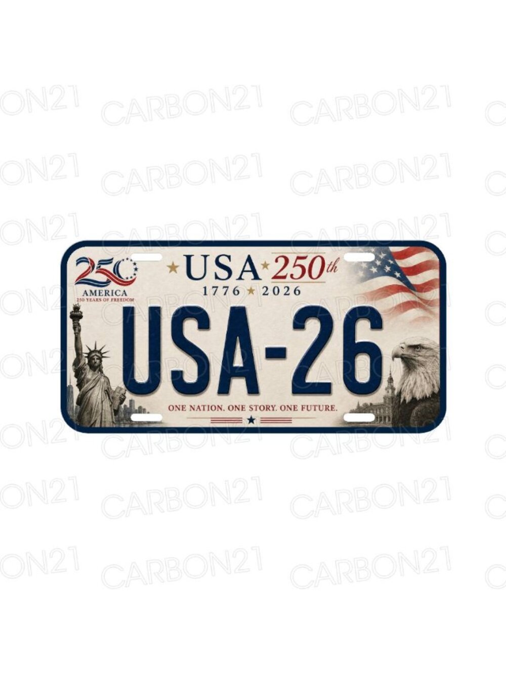 USA America 1776 250 Years Nation Liberty Aluminum License Plate CAR SUV Truck